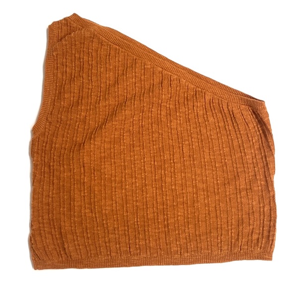 (A8) NEW FP BEACH Mary One-Shoulder Sweater Color: (Bran), Size Large, NWOT - Picture 8 of 9